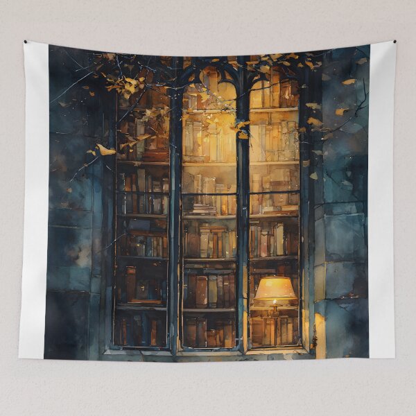 Item preview, The Enchanted Library Window designed and sold by oanaunciuleanu.
