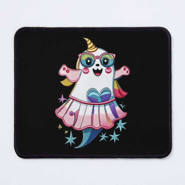 Item preview, Colorful Unicorn Ghost With Glasses Illustration designed and sold by ArtDesignTp.
