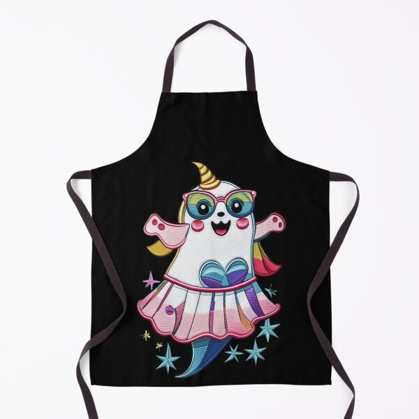 Item preview, Colorful Unicorn Ghost With Glasses Illustration designed and sold by ArtDesignTp.
