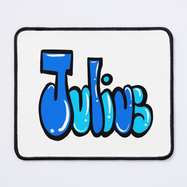 Item preview, Julius name in blue graffiti calligraphy Top 10 best personalized gifts for boys and men named Julius designed and sold by Artonmytee.