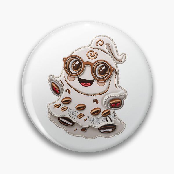 Item preview, Funny Coffee Ghost With Glasses Illustration designed and sold by ArtDesignTp.
