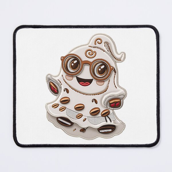 Item preview, Funny Coffee Ghost With Glasses Illustration designed and sold by ArtDesignTp.