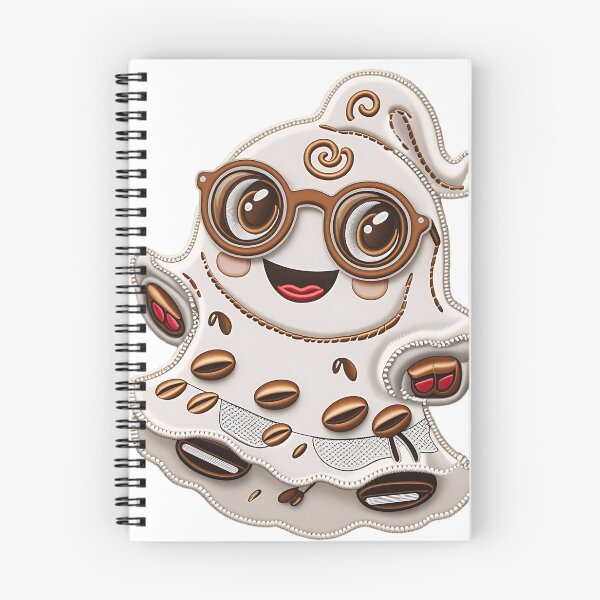 Item preview, Funny Coffee Ghost With Glasses Illustration designed and sold by ArtDesignTp.
