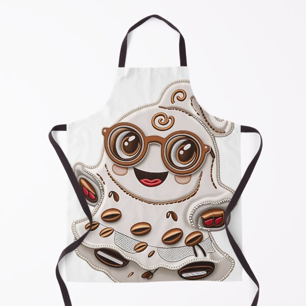 Item preview, Funny Coffee Ghost With Glasses Illustration designed and sold by ArtDesignTp.