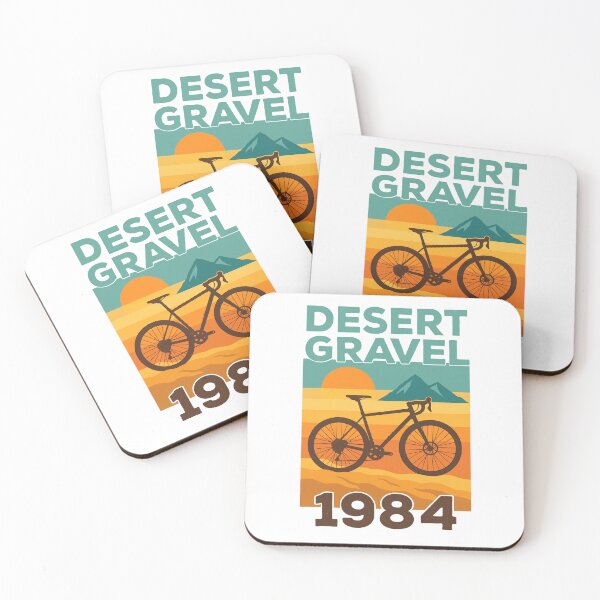 Item preview, Desert Gravel 1984 Adventure Cycling Artwork designed and sold by Qbi Cycle & Co. – Cycling Apparel & Accessories.