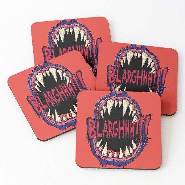 Item preview, Funny monster scream art with big teeth shouting BLARGHHH!!! designed and sold by DopeVibeStuff.