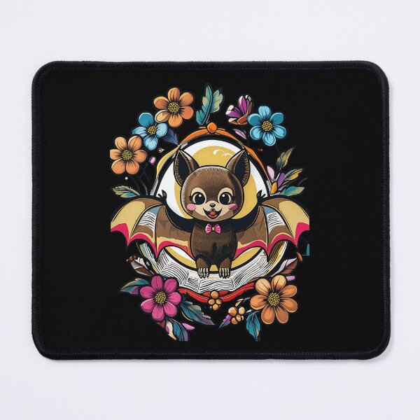 Item preview, Cute Floral Bat Illustration With Colorful Flowers designed and sold by ArtDesignTp.
