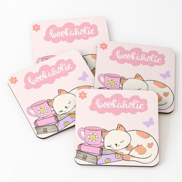 Item preview, Bookaholic – Cute Anime Cat, Coffee & Books Design designed and sold by CloverBend.