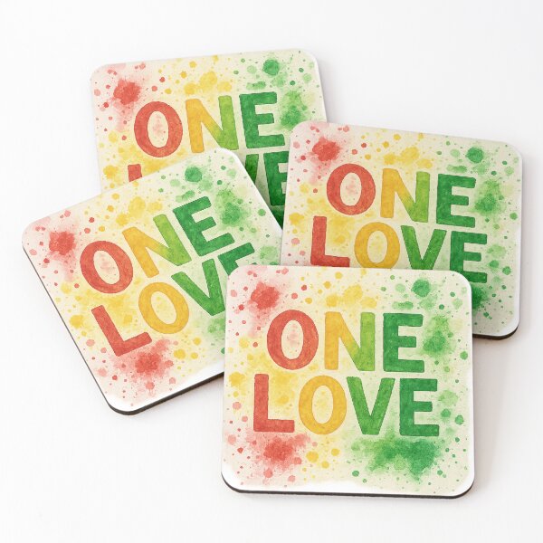 Item preview, “one love” positive vibes designed and sold by Gina_BreWe.