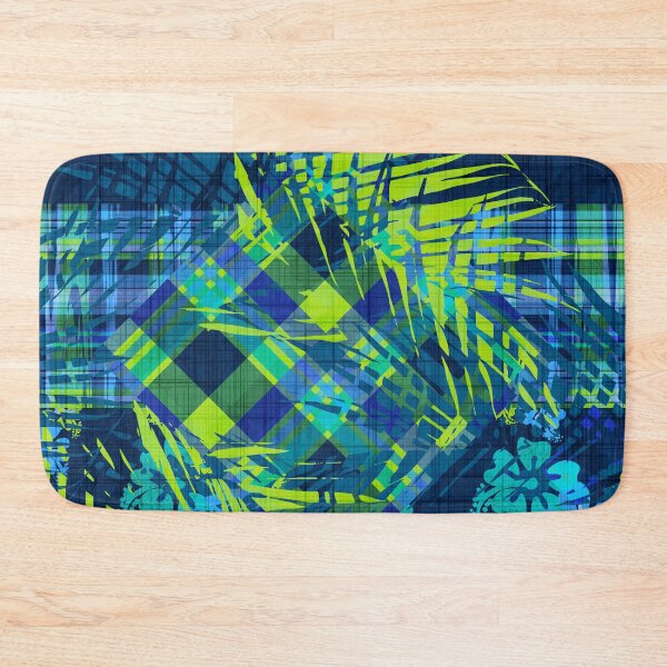 Item preview, Hawaiian Blue Hibiscus Set Patchwork Seamless Repeat designed and sold by Sharon Schwalbe.