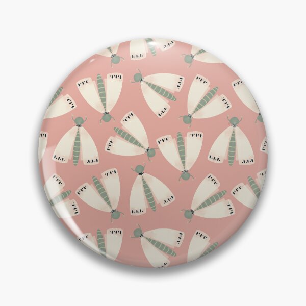 Item preview, Whimsical Moth Pattern – Cute Insect Illustration on Pink designed and sold by AniaMartaArt.