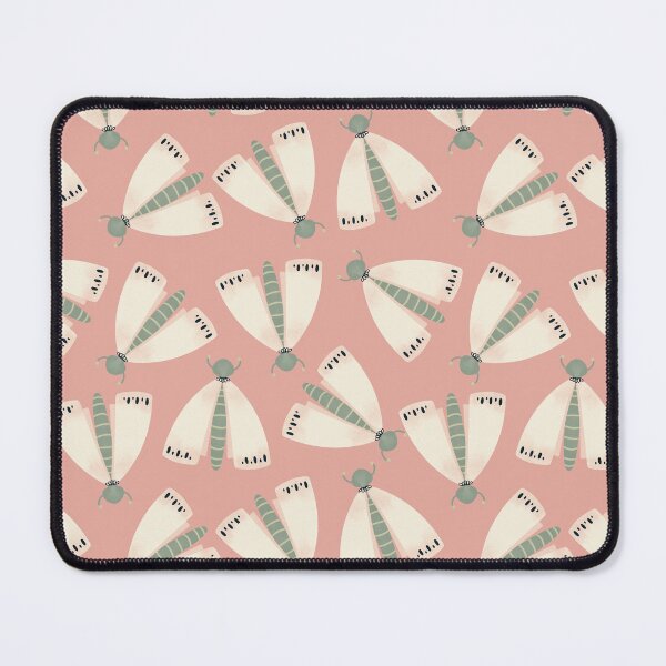 Item preview, Whimsical Moth Pattern – Cute Insect Illustration on Pink designed and sold by AniaMartaArt.
