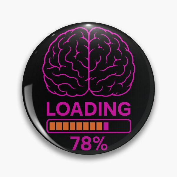 Item preview, Brain Loading 78% – Block Neon Sci-Fi designed and sold by meshhead.