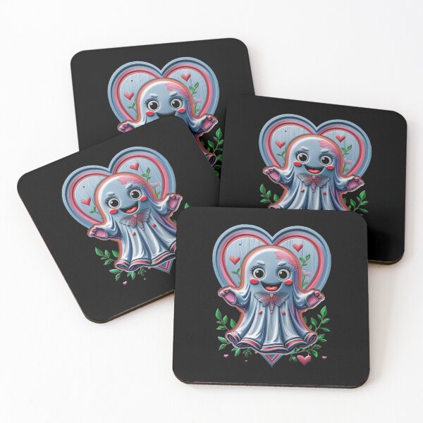 Item preview, Romantic Cute Ghost With Heart Illustration designed and sold by ArtDesignTp.
