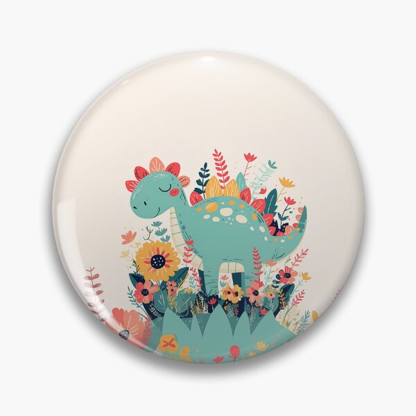 Item preview, Smiling Dino With Flowers designed and sold by Christian Weiss.