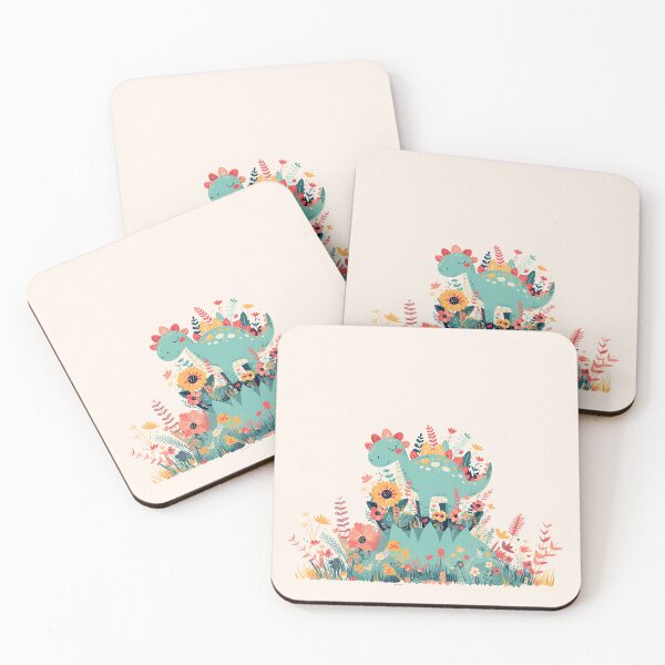 Item preview, Smiling Dino With Flowers designed and sold by Christian Weiss.