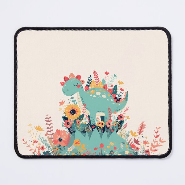Item preview, Smiling Dino With Flowers designed and sold by Christian Weiss.