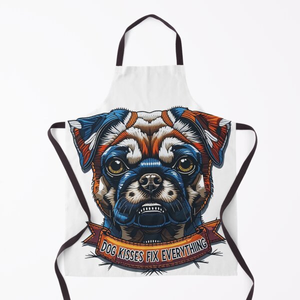Item preview, Dog Kisses Fix Everything Quote Illustration designed and sold by ArtDesignTp.