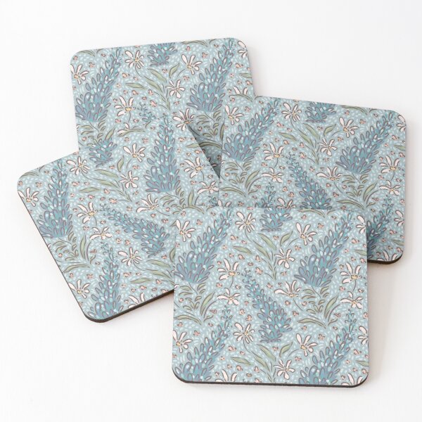 Item preview, Painterly Floral Meadow Pattern – Blue Wildflower Illustration designed and sold by AniaMartaArt.