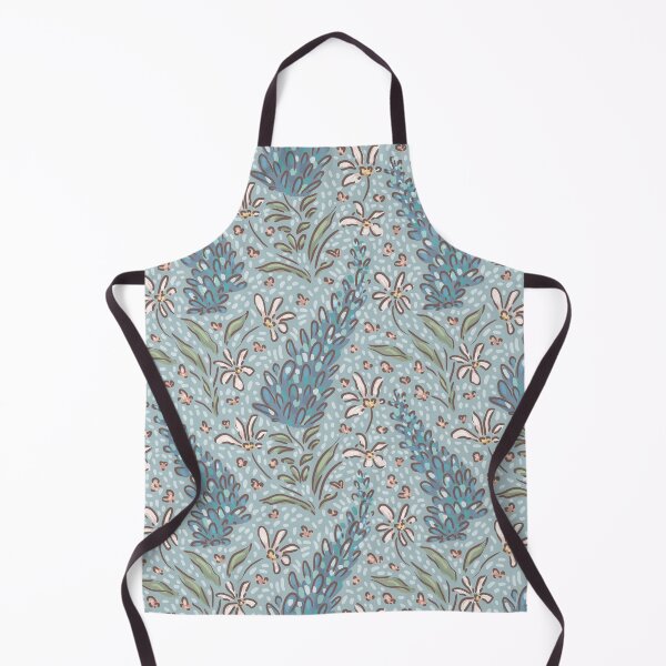 Item preview, Painterly Floral Meadow Pattern – Blue Wildflower Illustration designed and sold by AniaMartaArt.