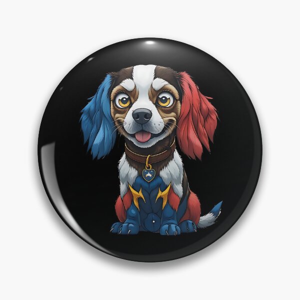 Item preview, Superhero Dog Illustration With Red And Blue Costume designed and sold by ArtDesignTp.