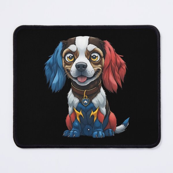 Item preview, Superhero Dog Illustration With Red And Blue Costume designed and sold by ArtDesignTp.