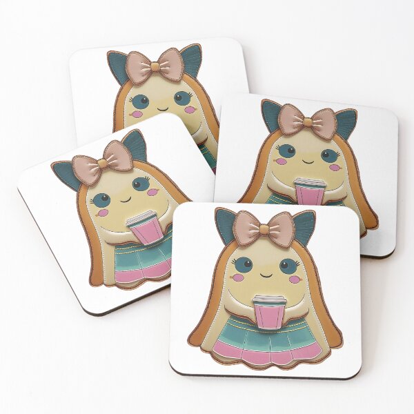 Item preview, Kawaii Ghost Girl With Coffee Cup Illustration designed and sold by ArtDesignTp.