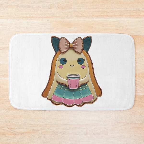 Item preview, Kawaii Ghost Girl With Coffee Cup Illustration designed and sold by ArtDesignTp.
