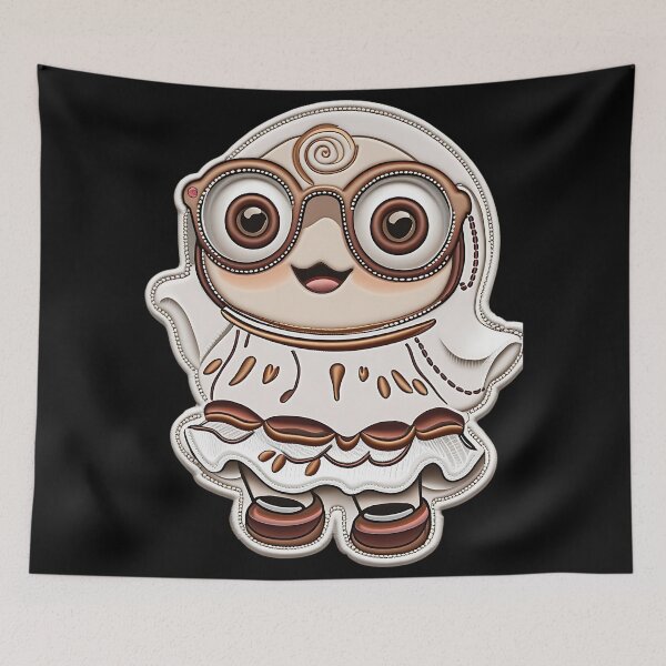 Item preview, Cute Coffee Ghost Girl With Glasses Illustration designed and sold by ArtDesignTp.