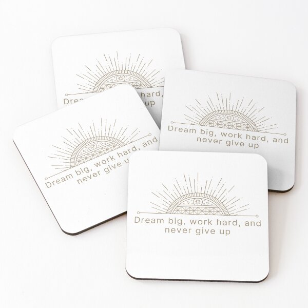 Item preview, Clockwork Sunrise – “Dream Big, Work Hard, and Never Give Up” designed and sold by CloverBend.