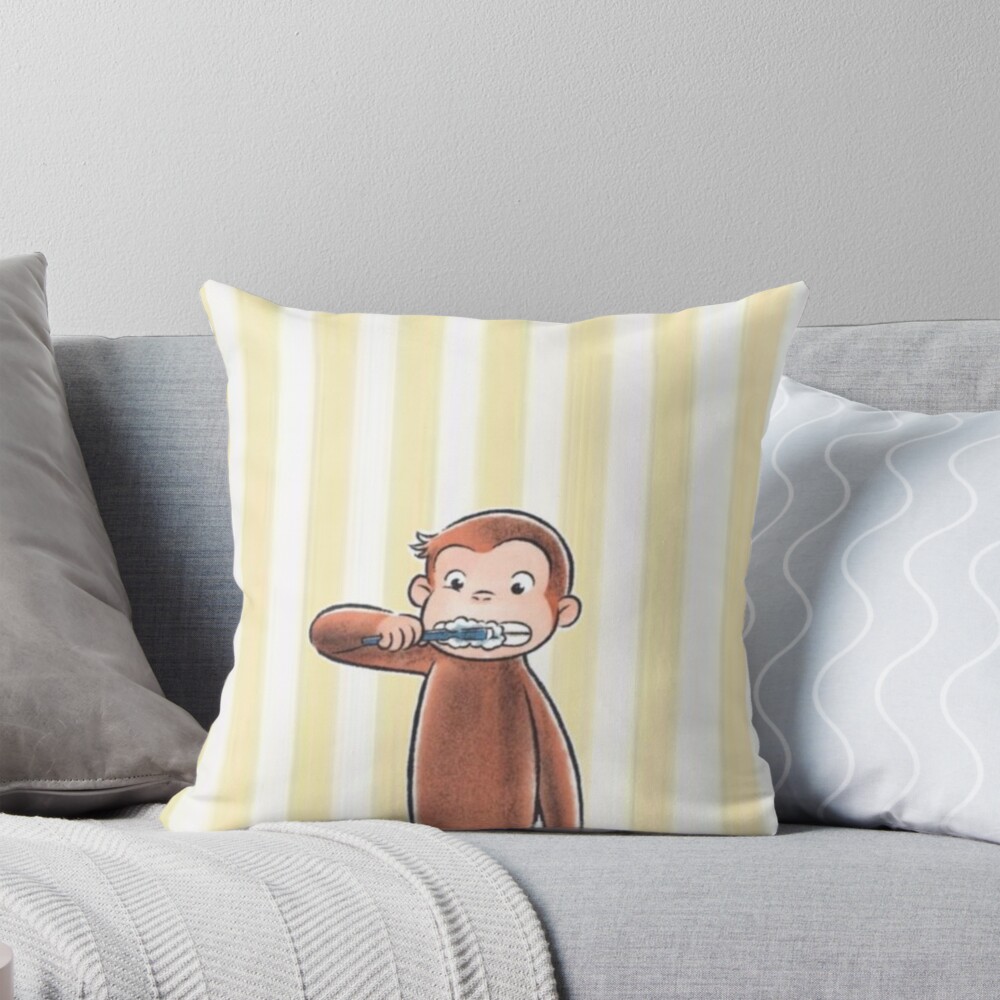 Curious George Brushing His Teeth iPhone Case