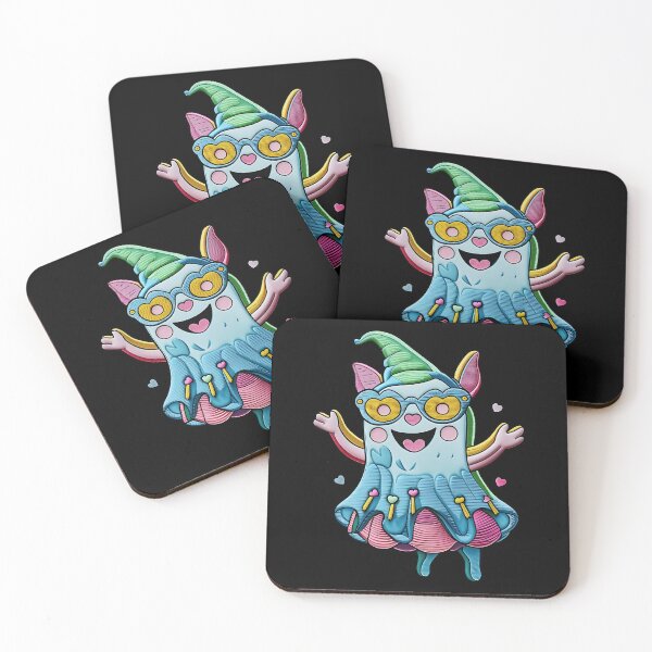 Item preview, Colorful Kawaii Ghost With Glasses And Hat designed and sold by ArtDesignTp.