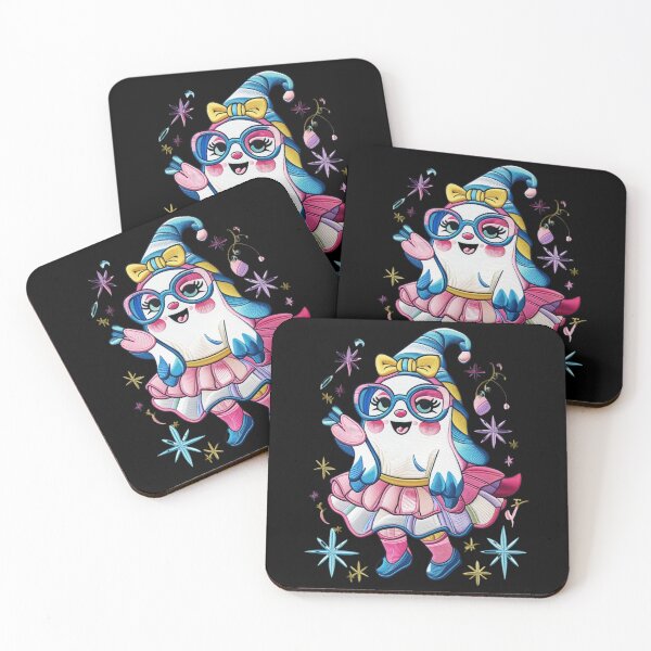 Item preview, Kawaii Colorful Ghost Girl With Glasses Illustration designed and sold by ArtDesignTp.
