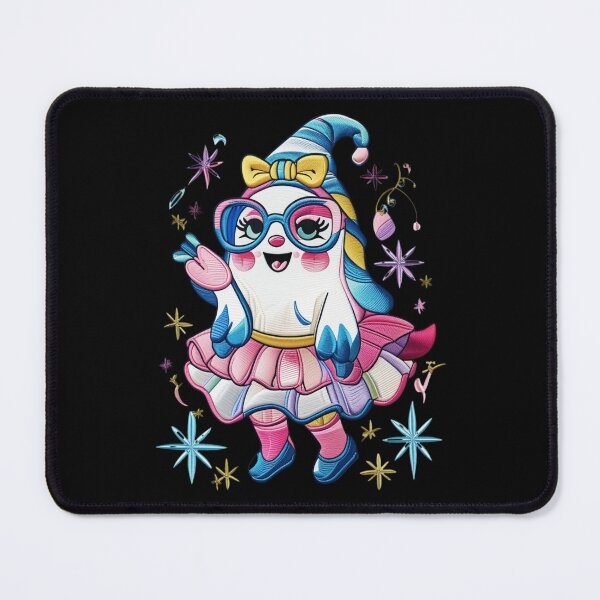 Item preview, Kawaii Colorful Ghost Girl With Glasses Illustration designed and sold by ArtDesignTp.