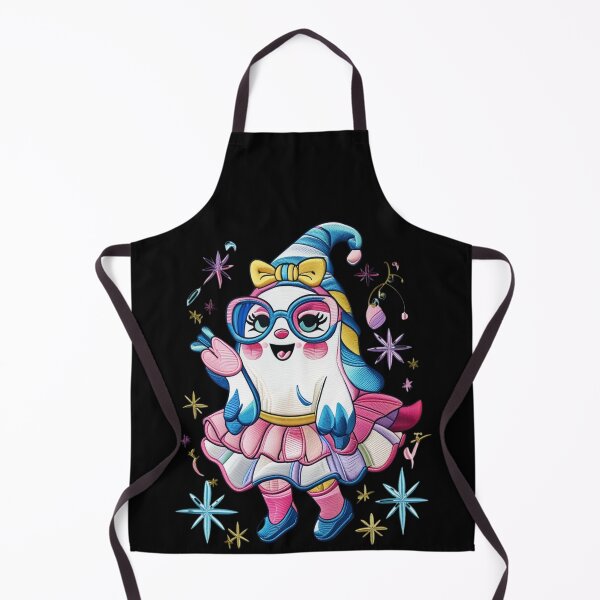 Item preview, Kawaii Colorful Ghost Girl With Glasses Illustration designed and sold by ArtDesignTp.