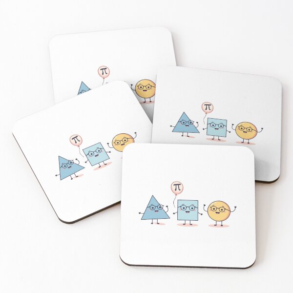 Item preview, Happy Geometric Friends – Cute Math Shapes" designed and sold by Byarasstudio.