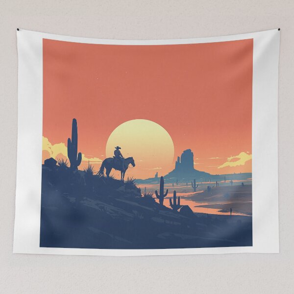 Item preview, Vaquero at Desert Sunset designed and sold by Christian Weiss.