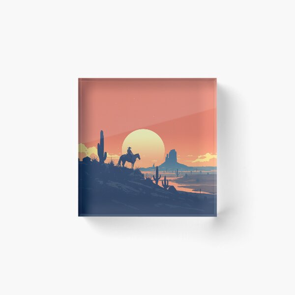 Item preview, Vaquero at Desert Sunset designed and sold by Christian Weiss.