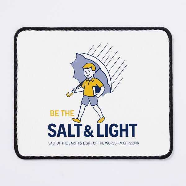 Item preview, BE THE SALT & LIGHT - MATTHEW 5:13-16 - Christian Bible Verse - Blue Lettering designed and sold by Glory After Tears.