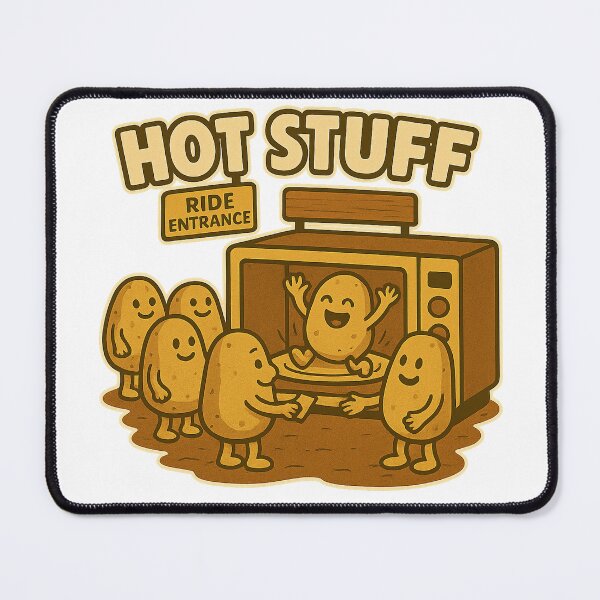 Item preview, Hot Stuff Potato Ride – Funny Potato Cartoon designed and sold by Tater Tales.