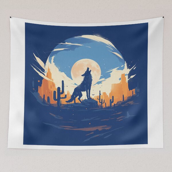 Item preview, Moonlit Desert Howl designed and sold by Christian Weiss.
