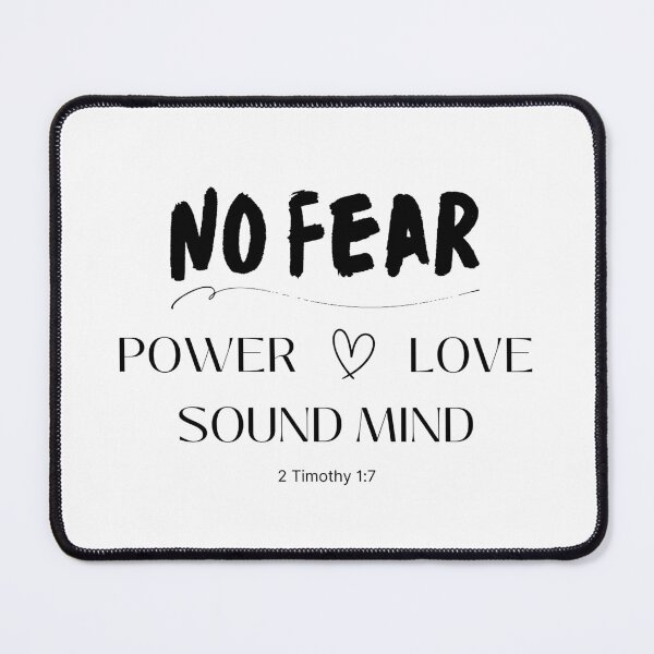 Item preview, No Fear – Power, Love, and Sound Mind | 2 Timothy 1:7 Christian Art designed and sold by PsandQsDesigns.