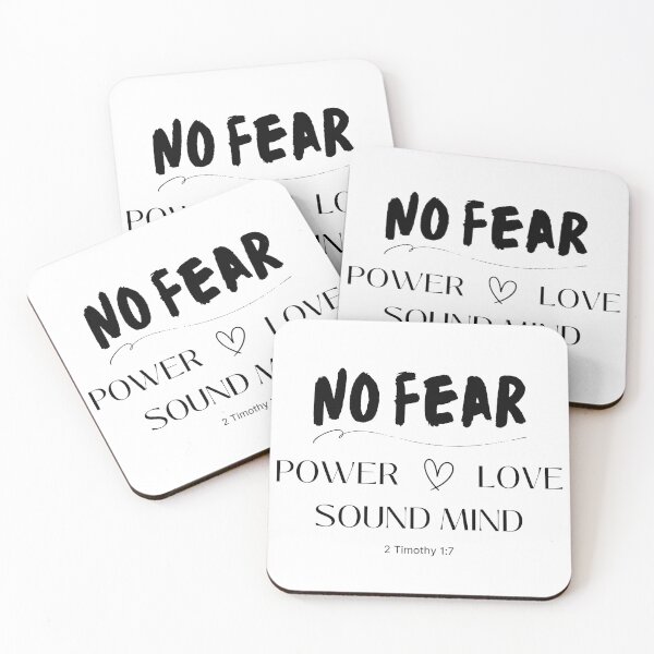 Item preview, No Fear – Power, Love, and Sound Mind | 2 Timothy 1:7 Christian Art designed and sold by PsandQsDesigns.