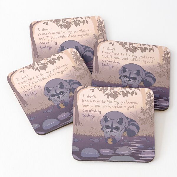Item preview, "I Can Look After Myself Carefully" Raccoon designed and sold by thelatestkate.