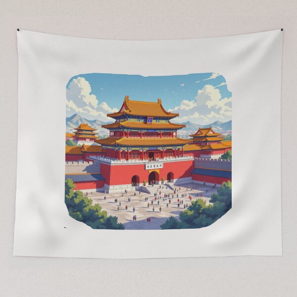Item preview, China Forbidden City 3D Sketch, designed and sold by PaintMeWorld.