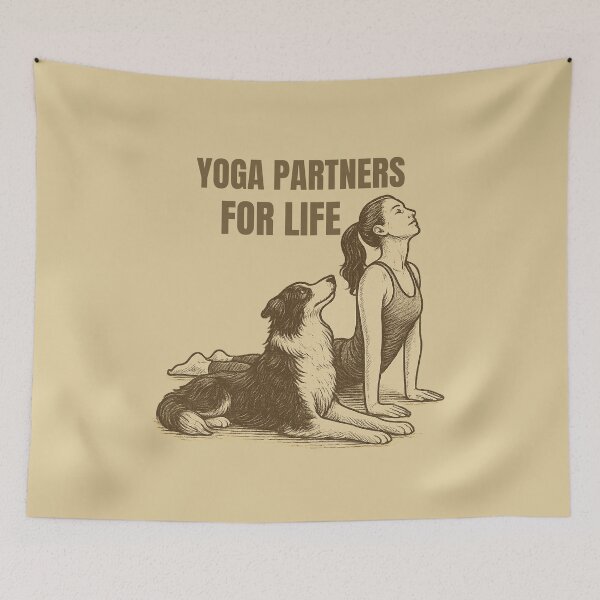Item preview, Yoga dog funny Border Collie doing doga pose designed and sold by Meandmyshop.