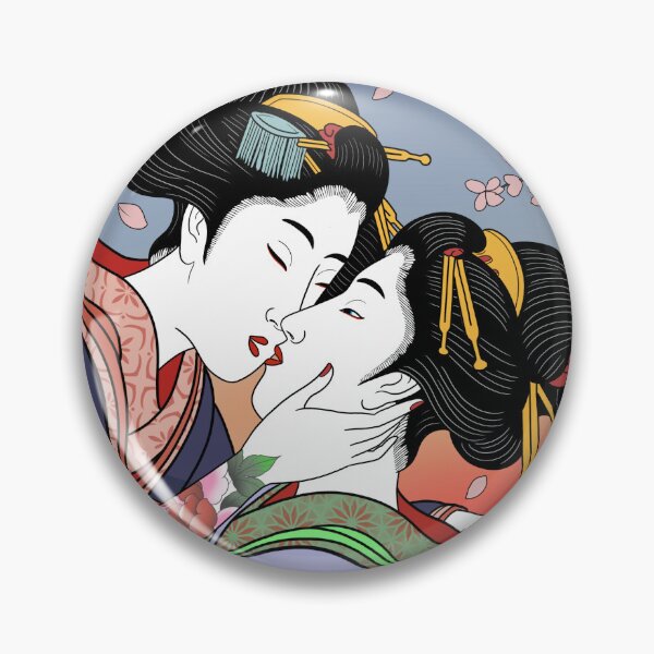 Item preview, Lovers Geisha ukyio-e designed and sold by BestiaDesign.