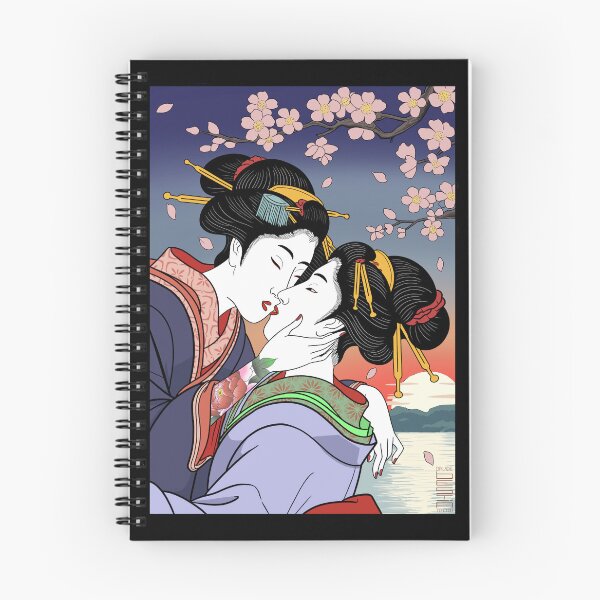Item preview, Lovers Geisha ukyio-e designed and sold by BestiaDesign.