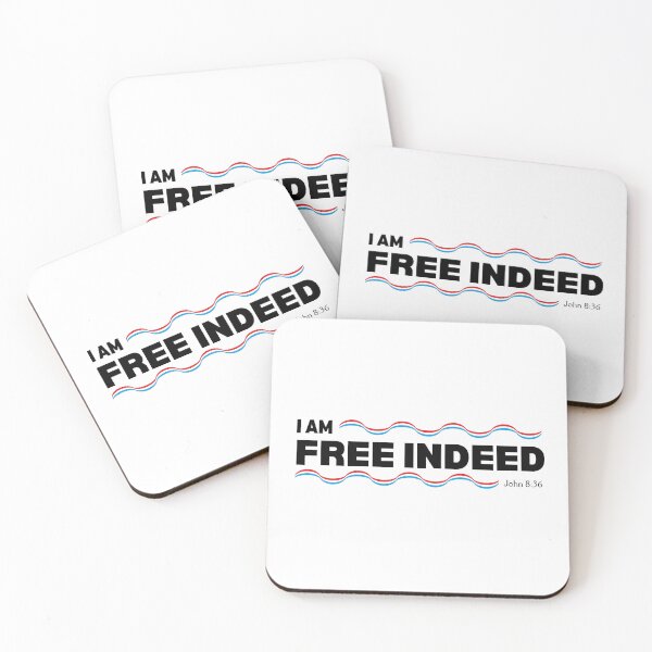 Item preview, Freedom Indeed | John 8:36 Christian Patriotic Design designed and sold by PsandQsDesigns.
