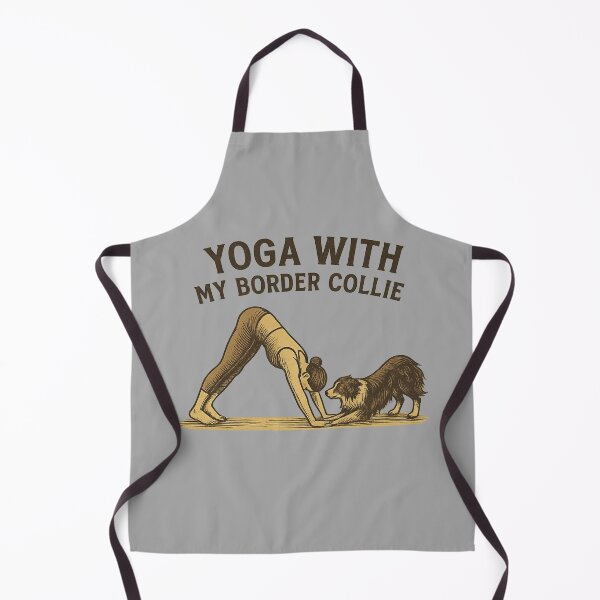 Item preview, Yoga dog Border Collie – Vintage Dog & Owner Design designed and sold by Meandmyshop.